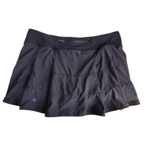 Lululemon Skort Pleated W Pockets Black Womens 12